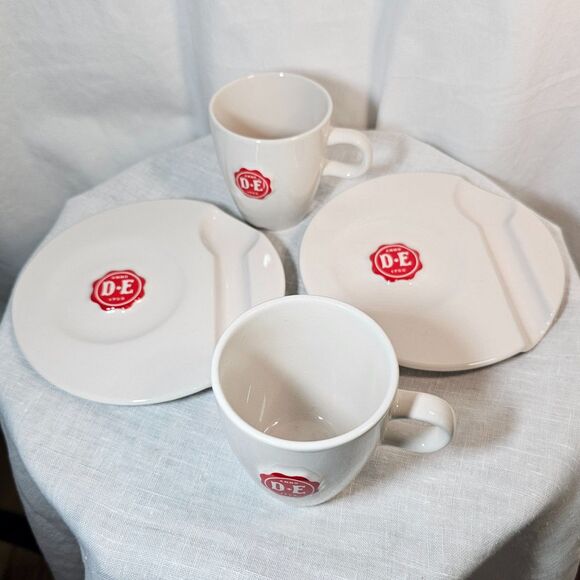 2 Sets Espresso Cups w Saucers Anno DE 1753 MOSA Nikolai Carels Rare! - Picture 2 of 5